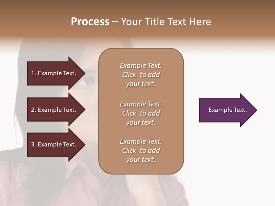 A Young Woman Is Very Nervous And Have Bad Habit By Biting Her Fingernail. PowerPoint Template