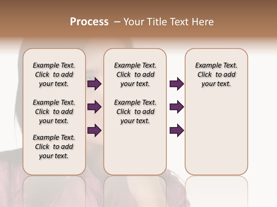 A Young Woman Is Very Nervous And Have Bad Habit By Biting Her Fingernail. PowerPoint Template