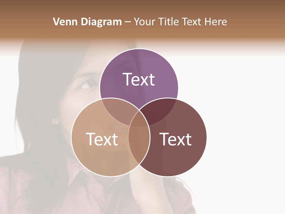 A Young Woman Is Very Nervous And Have Bad Habit By Biting Her Fingernail. PowerPoint Template