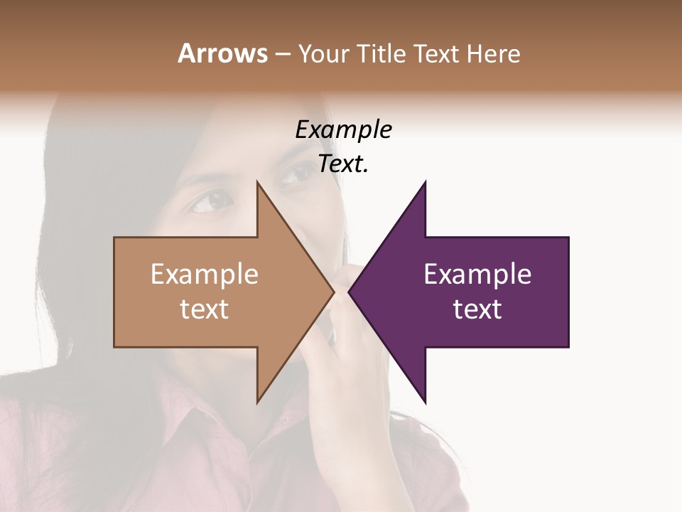 A Young Woman Is Very Nervous And Have Bad Habit By Biting Her Fingernail. PowerPoint Template