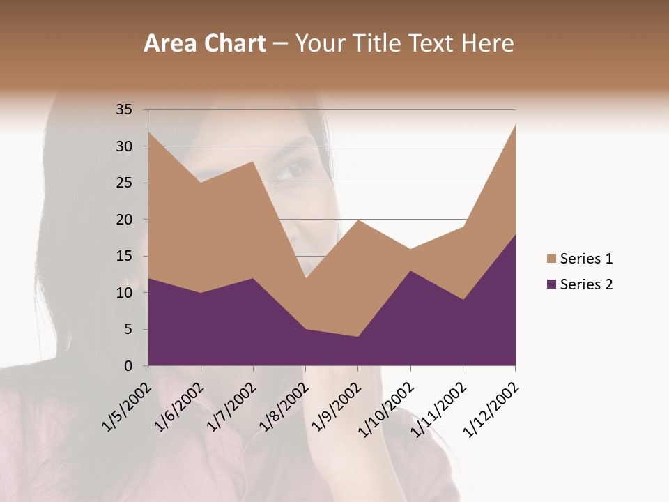 A Young Woman Is Very Nervous And Have Bad Habit By Biting Her Fingernail. PowerPoint Template