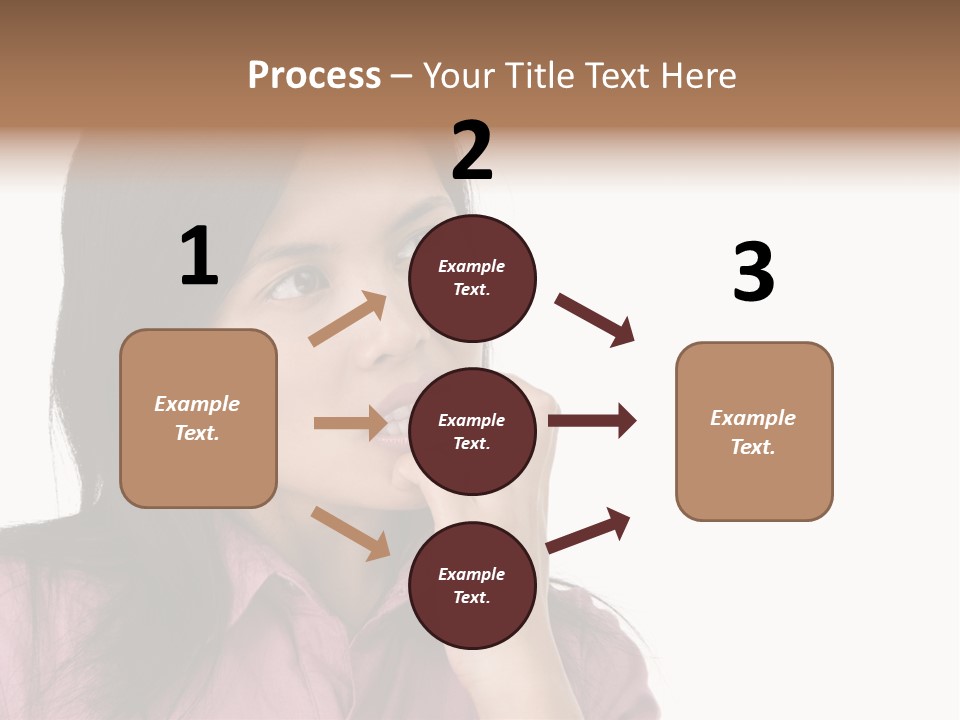 A Young Woman Is Very Nervous And Have Bad Habit By Biting Her Fingernail. PowerPoint Template