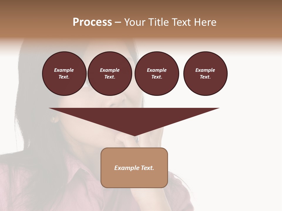 A Young Woman Is Very Nervous And Have Bad Habit By Biting Her Fingernail. PowerPoint Template