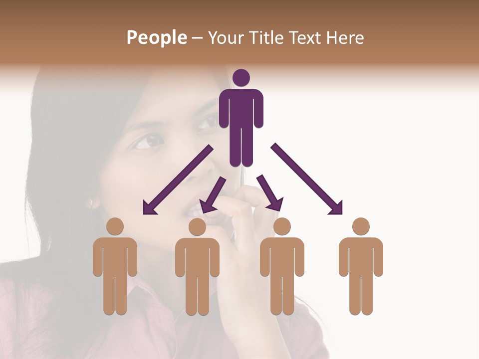 A Young Woman Is Very Nervous And Have Bad Habit By Biting Her Fingernail. PowerPoint Template