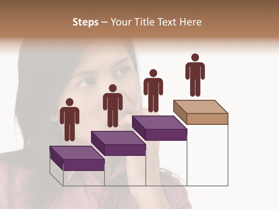 A Young Woman Is Very Nervous And Have Bad Habit By Biting Her Fingernail. PowerPoint Template