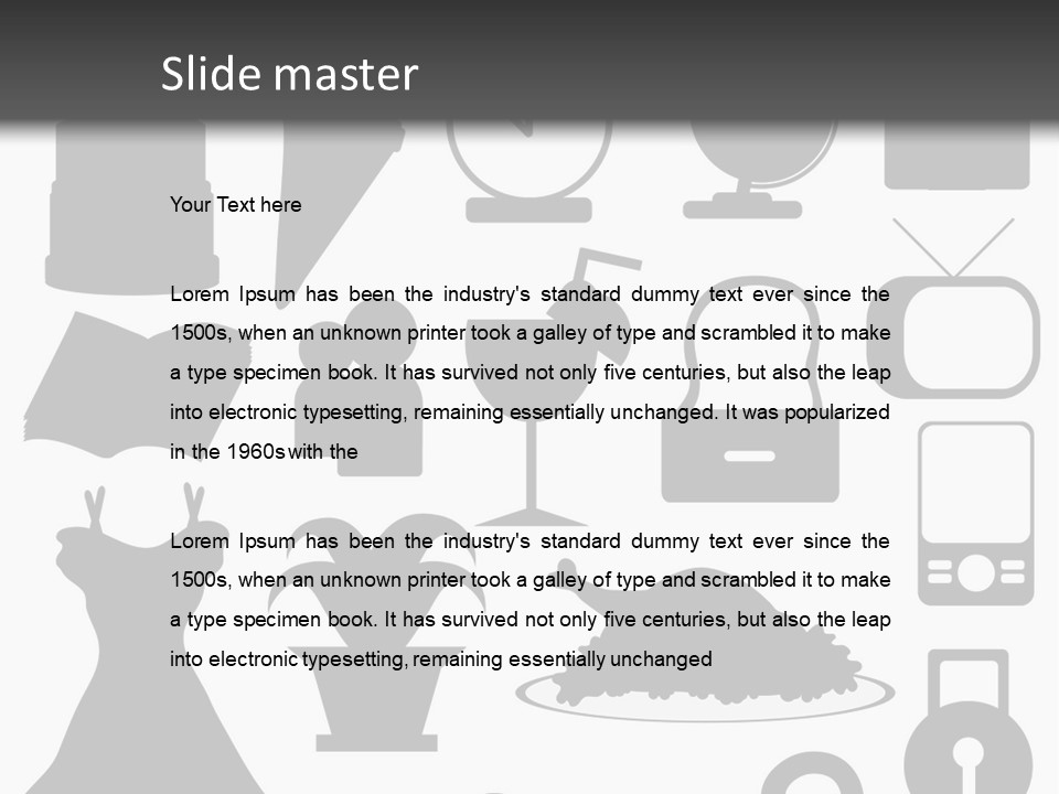 Silhouettes Web Icons PowerPoint Template