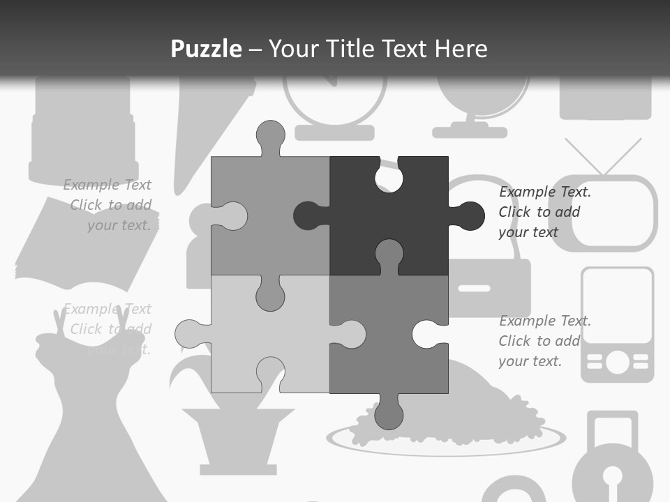 Silhouettes Web Icons PowerPoint Template
