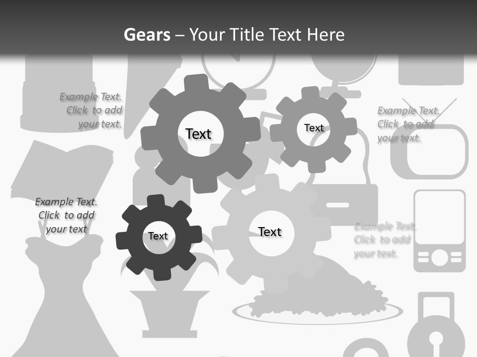 Silhouettes Web Icons PowerPoint Template