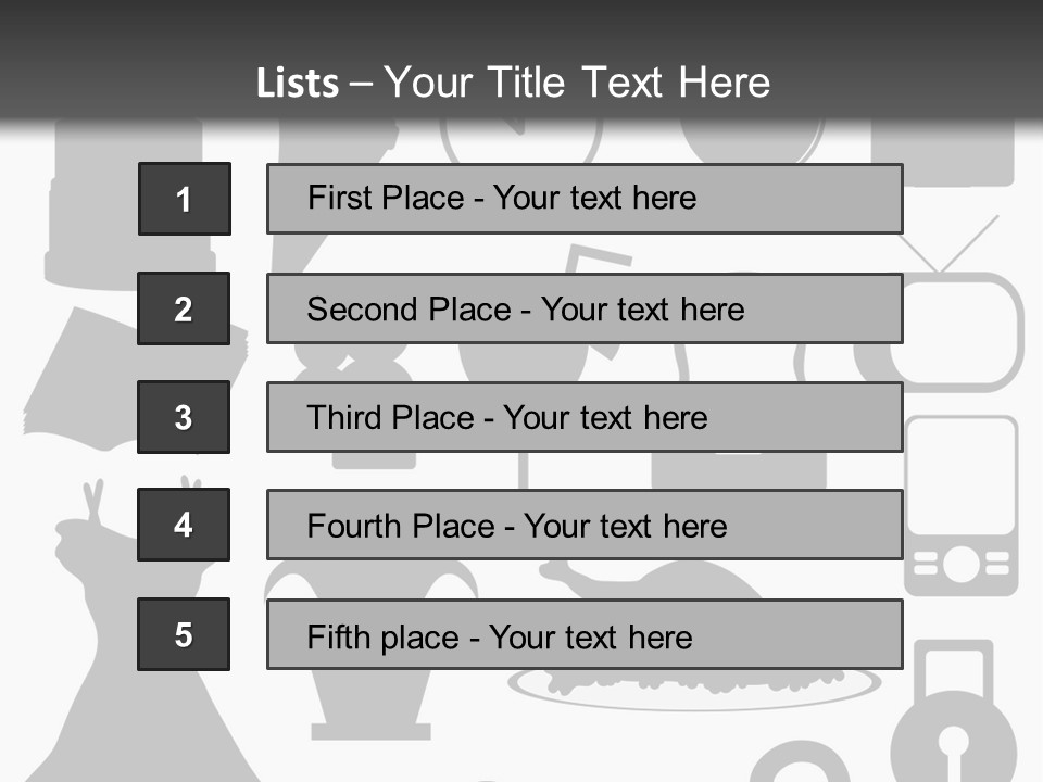 Silhouettes Web Icons PowerPoint Template