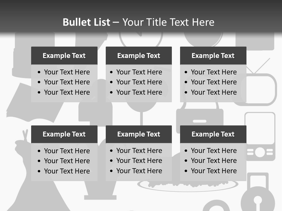 Silhouettes Web Icons PowerPoint Template