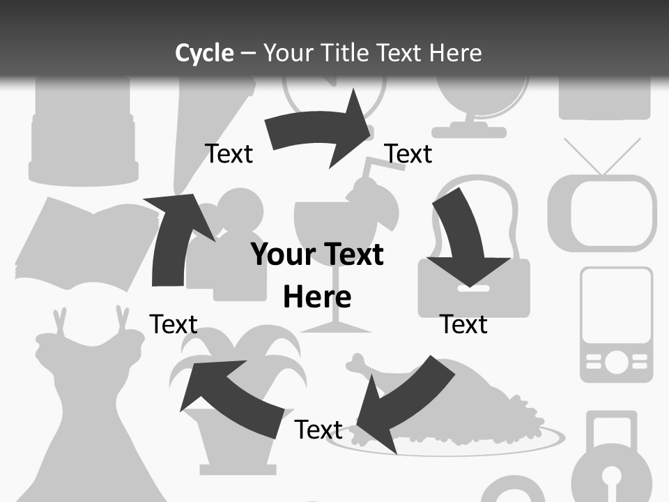 Silhouettes Web Icons PowerPoint Template