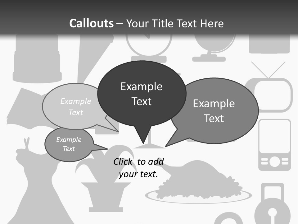 Silhouettes Web Icons PowerPoint Template