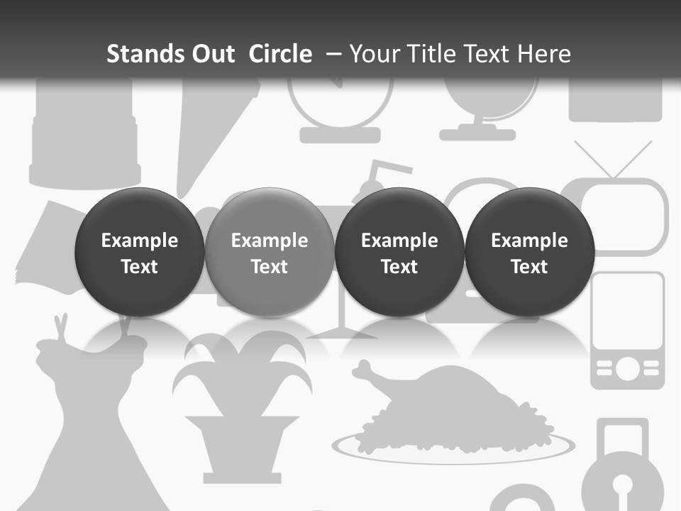 Silhouettes Web Icons PowerPoint Template