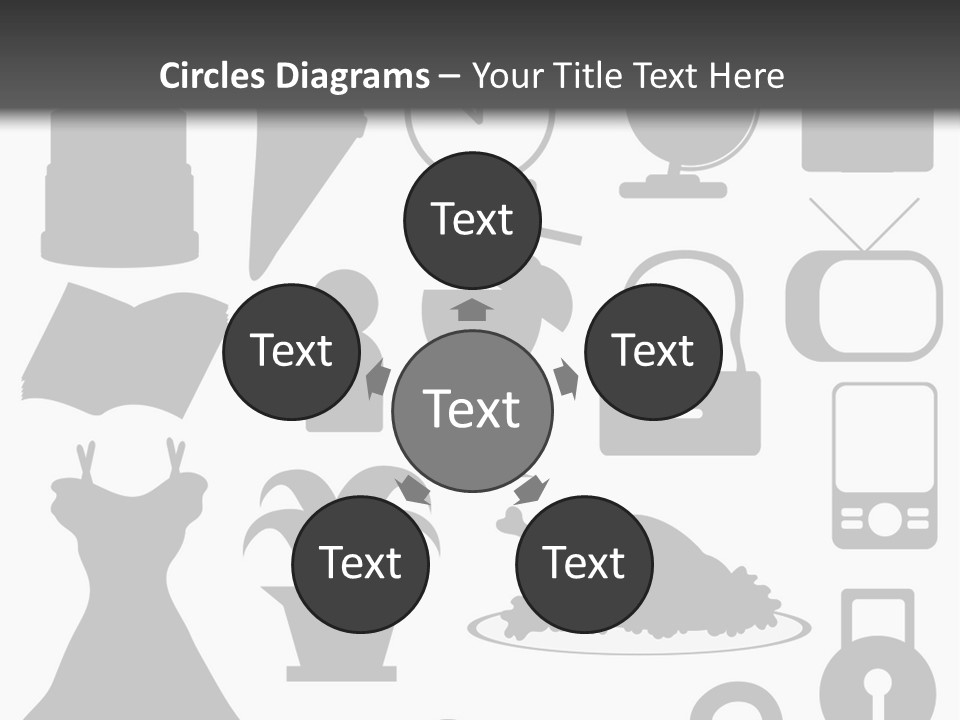 Silhouettes Web Icons PowerPoint Template