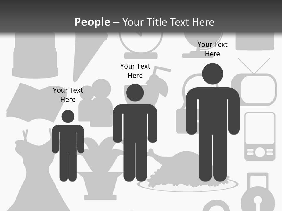 Silhouettes Web Icons PowerPoint Template