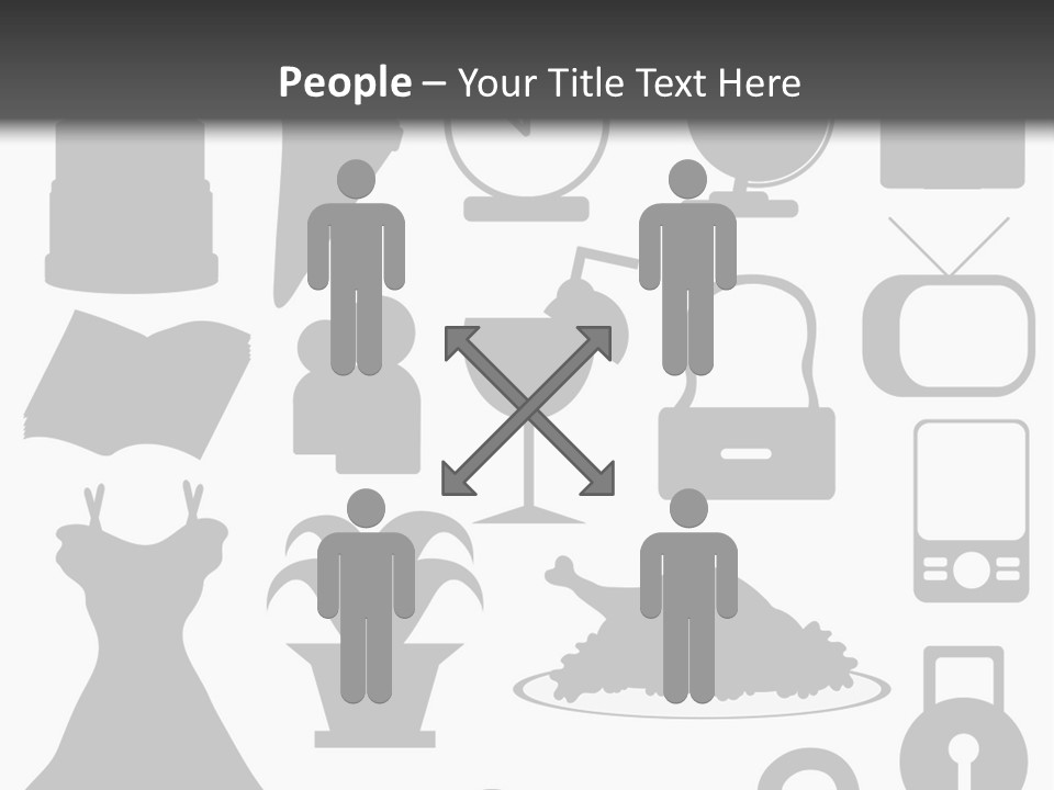 Silhouettes Web Icons PowerPoint Template