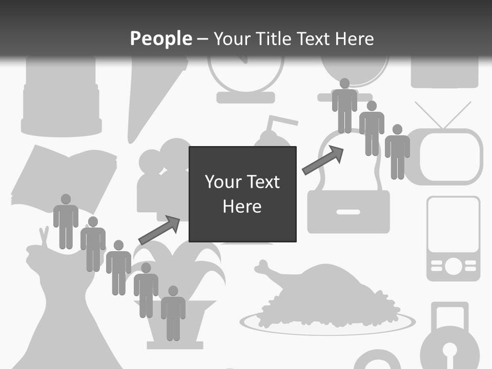 Silhouettes Web Icons PowerPoint Template