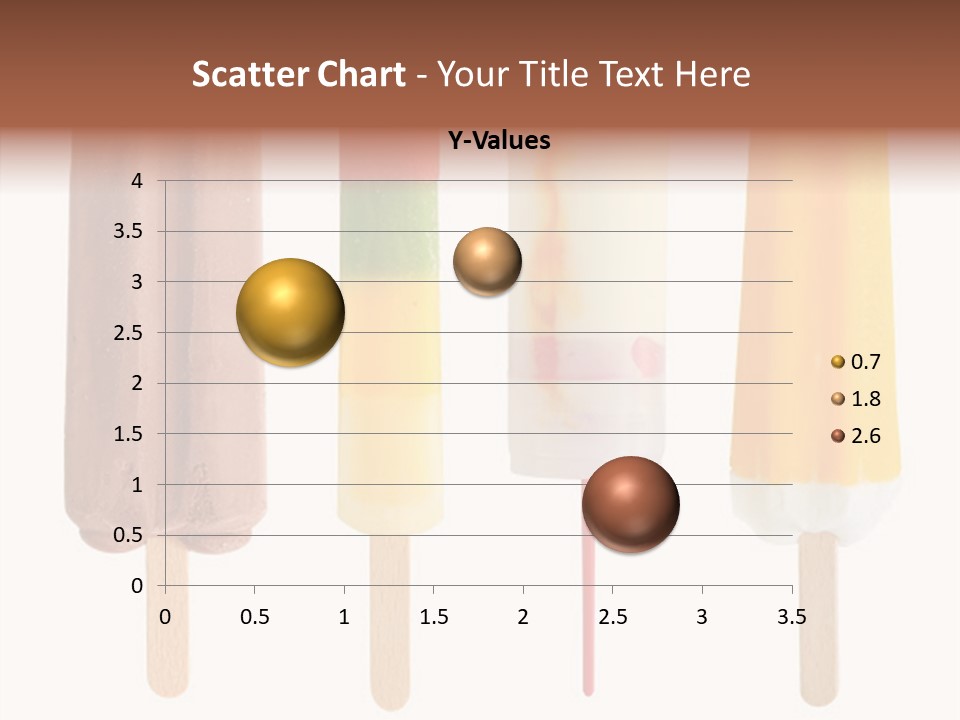 Four Colorful Popsicle Isolated On White Background PowerPoint Template