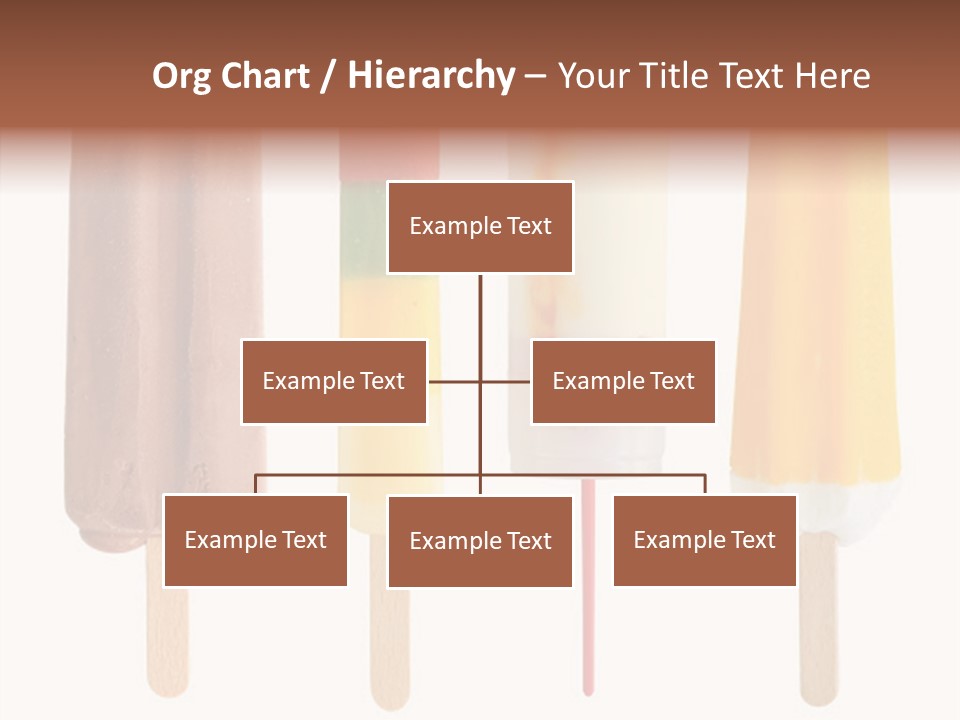 Four Colorful Popsicle Isolated On White Background PowerPoint Template
