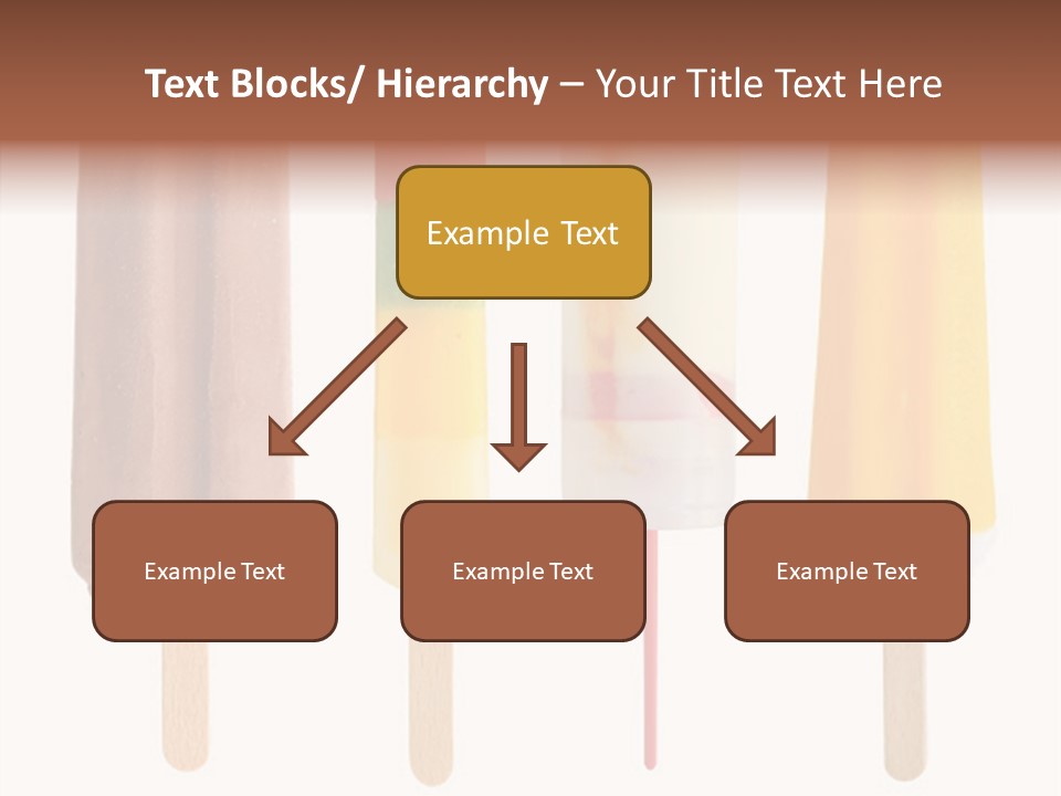 Four Colorful Popsicle Isolated On White Background PowerPoint Template
