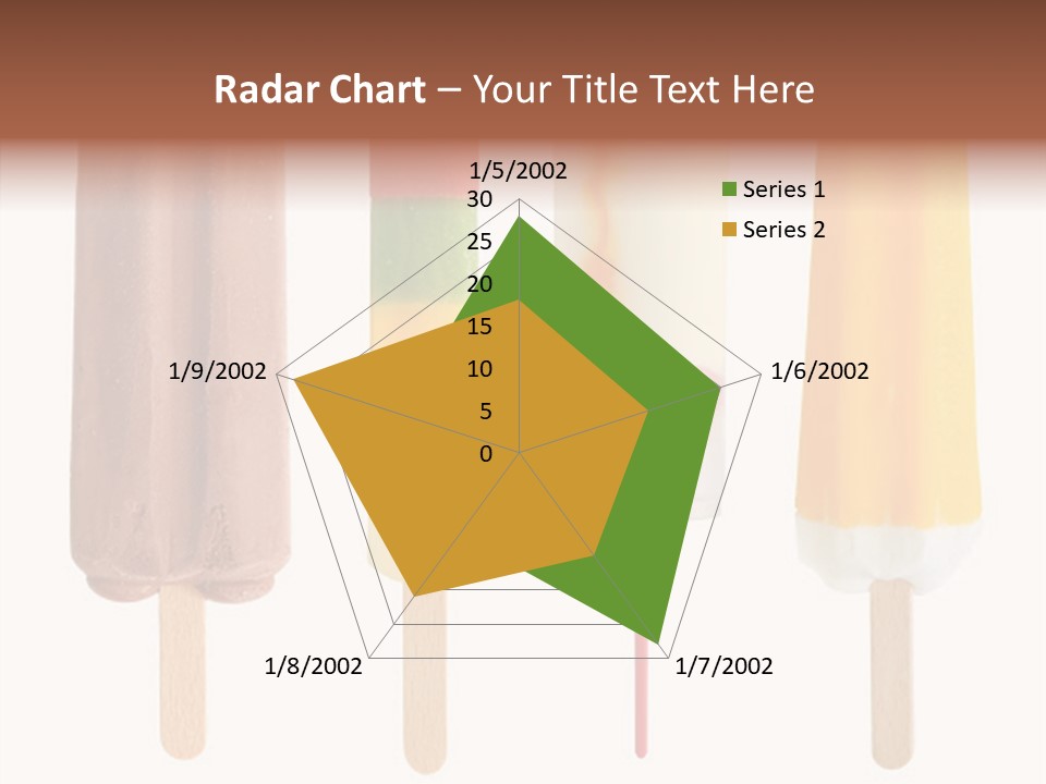 Four Colorful Popsicle Isolated On White Background PowerPoint Template