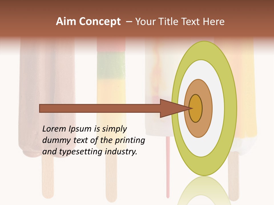 Four Colorful Popsicle Isolated On White Background PowerPoint Template