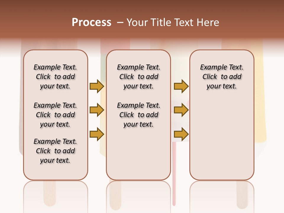 Four Colorful Popsicle Isolated On White Background PowerPoint Template