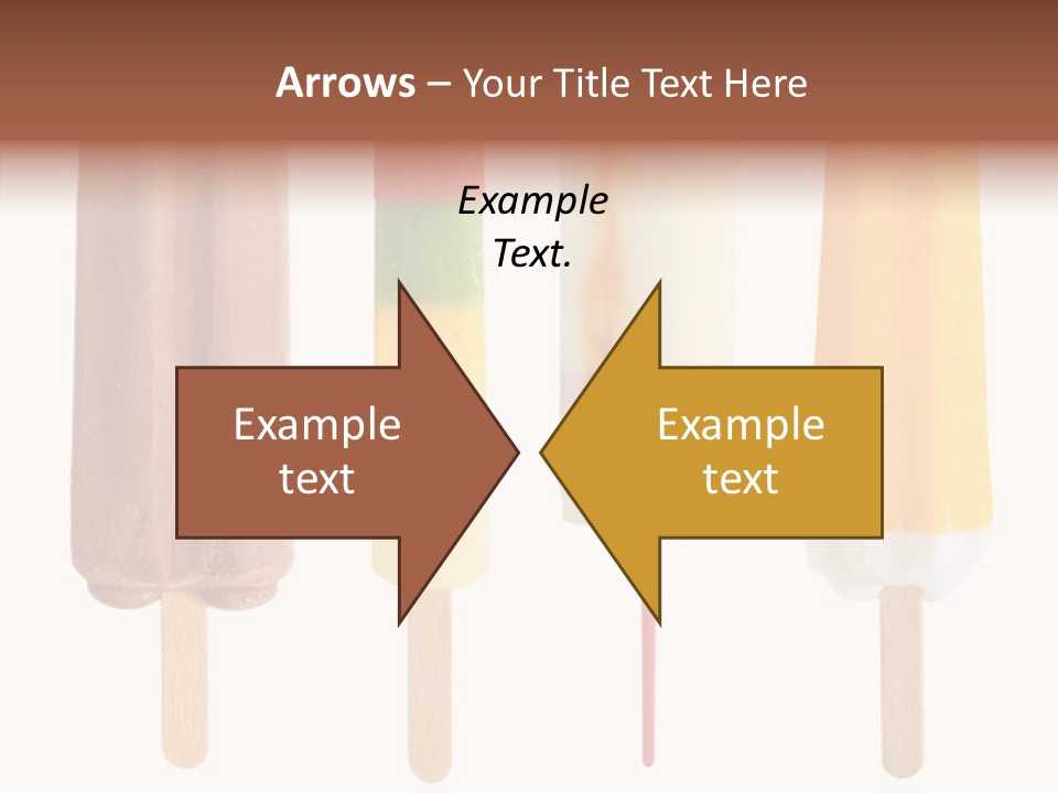 Four Colorful Popsicle Isolated On White Background PowerPoint Template