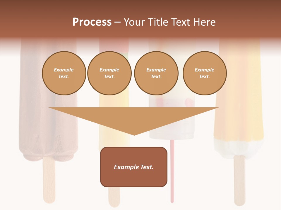 Four Colorful Popsicle Isolated On White Background PowerPoint Template