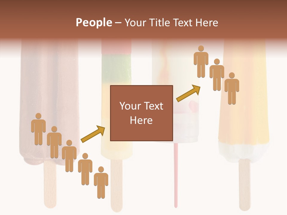 Four Colorful Popsicle Isolated On White Background PowerPoint Template