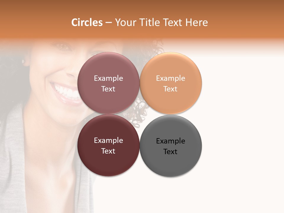 Beautiful Young Smiling Woman. Isolated Over White Background PowerPoint Template