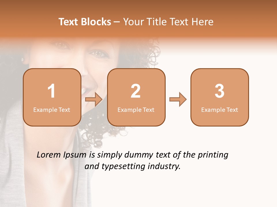 Beautiful Young Smiling Woman. Isolated Over White Background PowerPoint Template