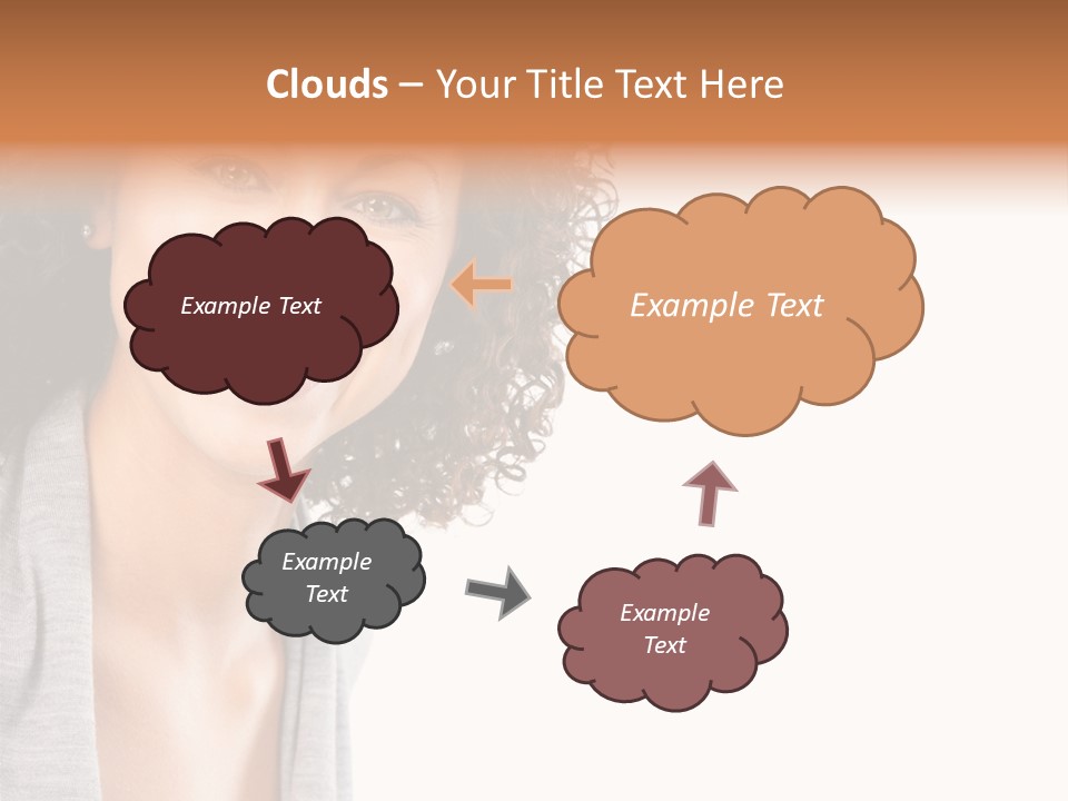 Beautiful Young Smiling Woman. Isolated Over White Background PowerPoint Template