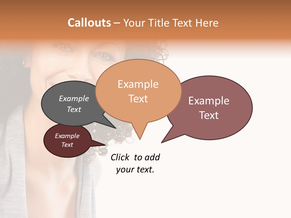 Beautiful Young Smiling Woman. Isolated Over White Background PowerPoint Template