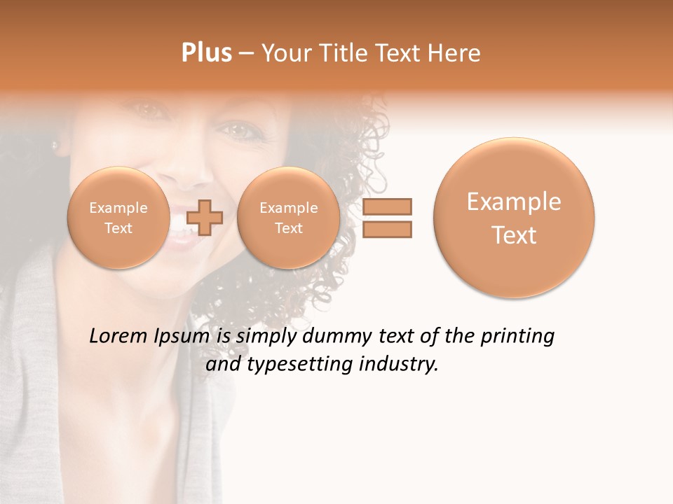 Beautiful Young Smiling Woman. Isolated Over White Background PowerPoint Template