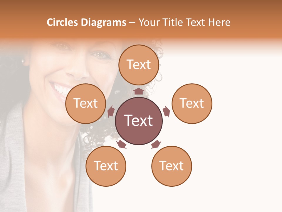 Beautiful Young Smiling Woman. Isolated Over White Background PowerPoint Template