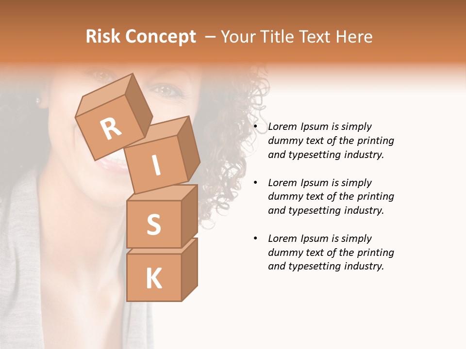 Beautiful Young Smiling Woman. Isolated Over White Background PowerPoint Template