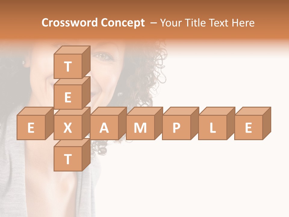 Beautiful Young Smiling Woman. Isolated Over White Background PowerPoint Template