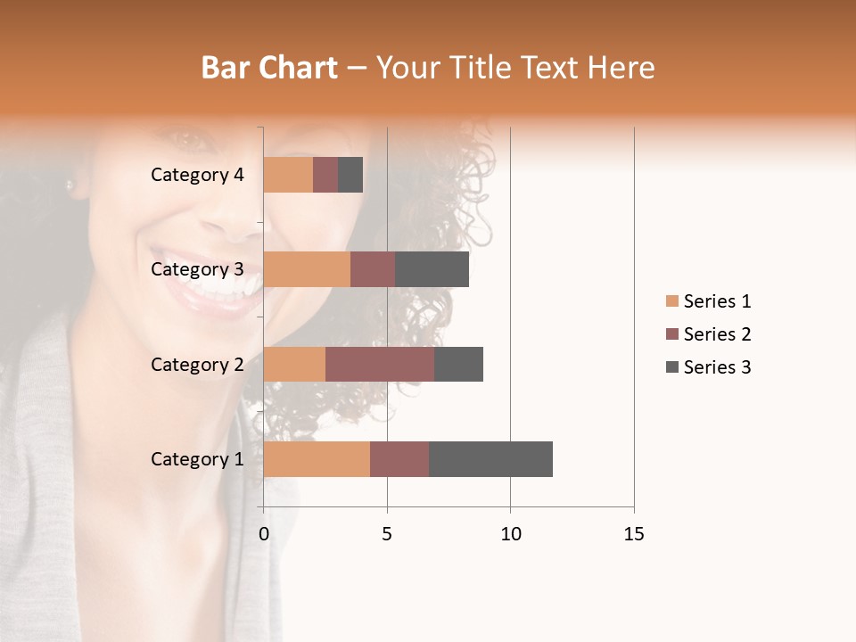 Beautiful Young Smiling Woman. Isolated Over White Background PowerPoint Template