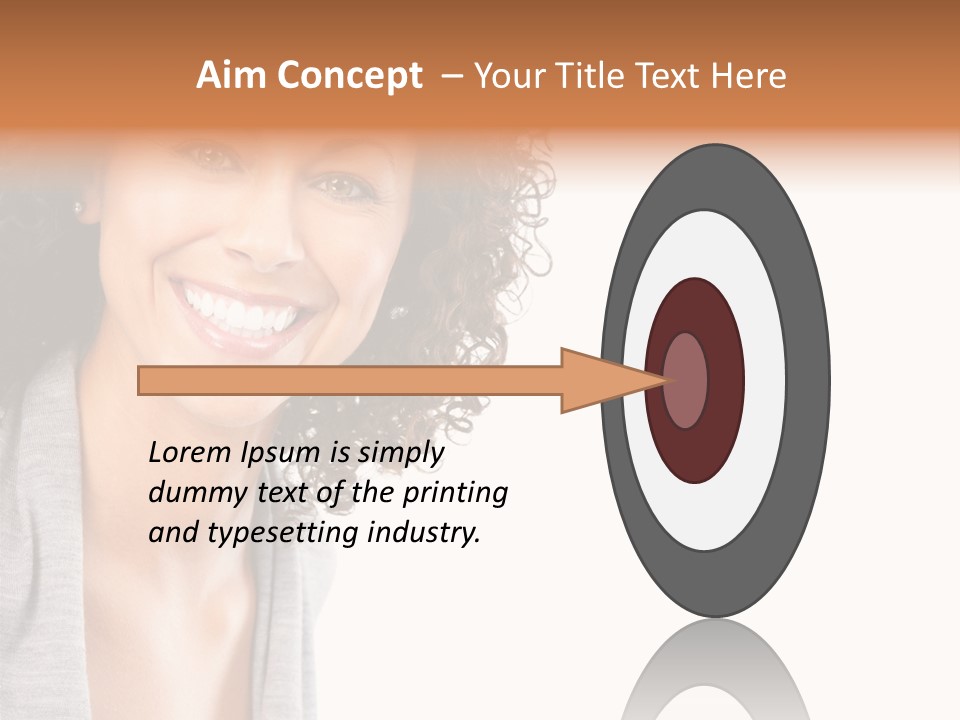 Beautiful Young Smiling Woman. Isolated Over White Background PowerPoint Template