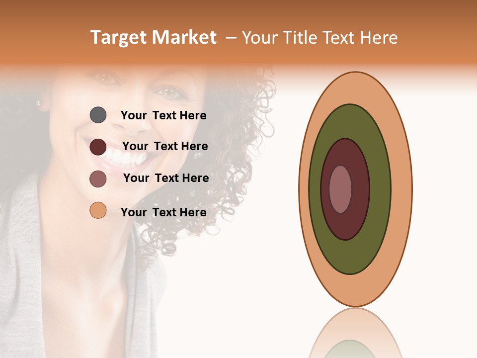 Beautiful Young Smiling Woman. Isolated Over White Background PowerPoint Template