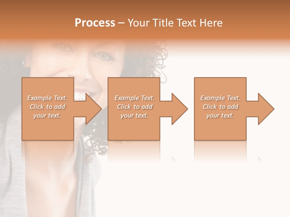 Beautiful Young Smiling Woman. Isolated Over White Background PowerPoint Template