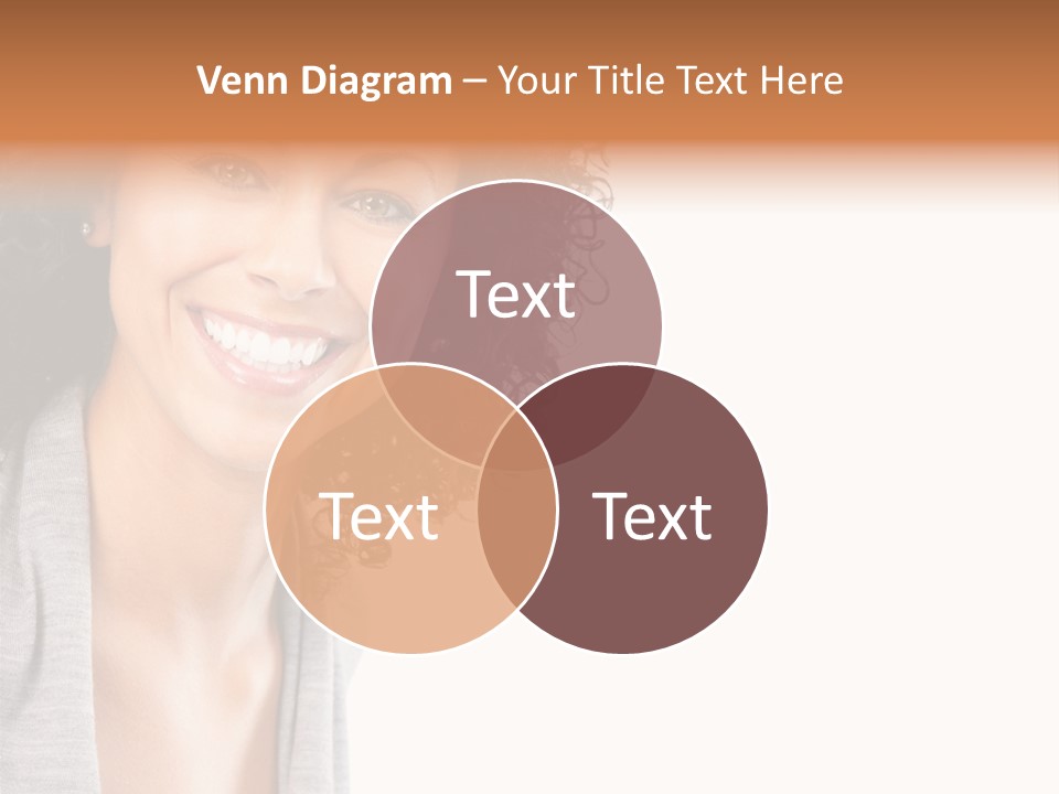 Beautiful Young Smiling Woman. Isolated Over White Background PowerPoint Template