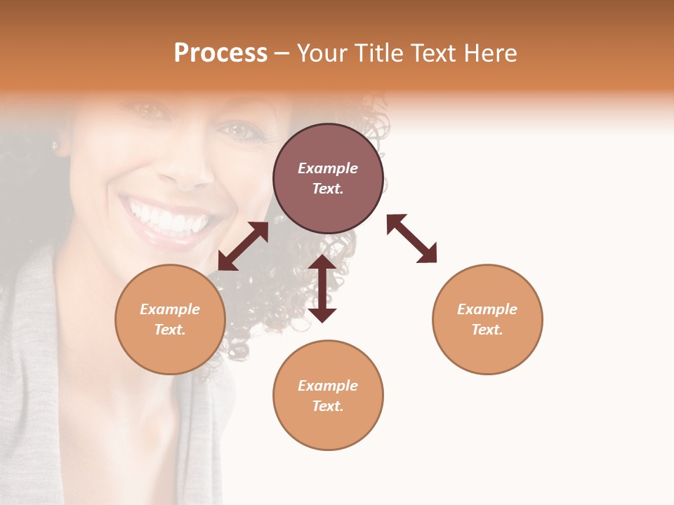 Beautiful Young Smiling Woman. Isolated Over White Background PowerPoint Template