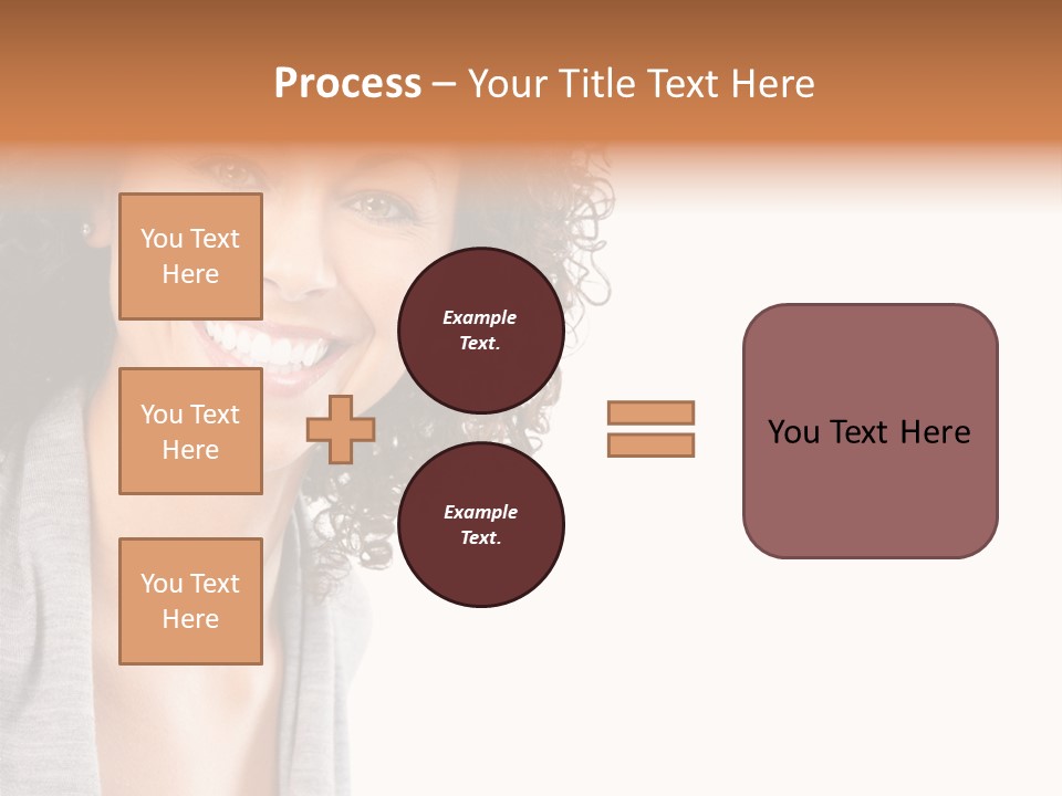 Beautiful Young Smiling Woman. Isolated Over White Background PowerPoint Template