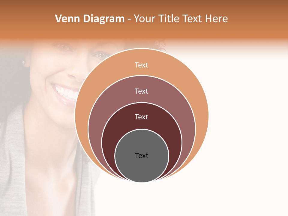 Beautiful Young Smiling Woman. Isolated Over White Background PowerPoint Template