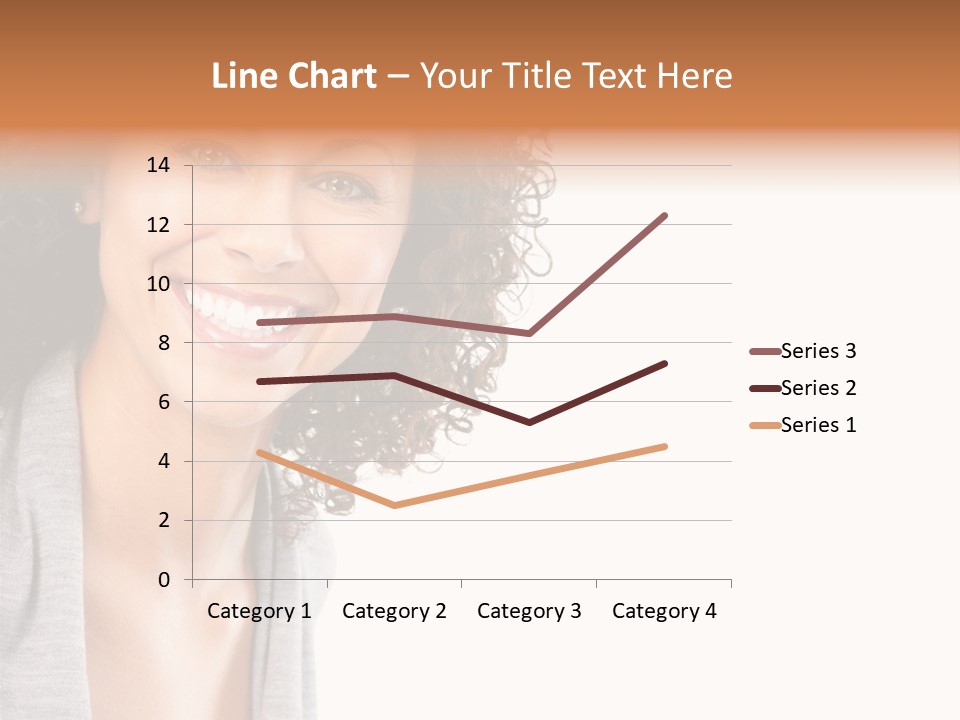 Beautiful Young Smiling Woman. Isolated Over White Background PowerPoint Template