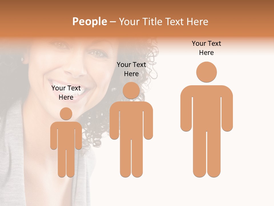 Beautiful Young Smiling Woman. Isolated Over White Background PowerPoint Template