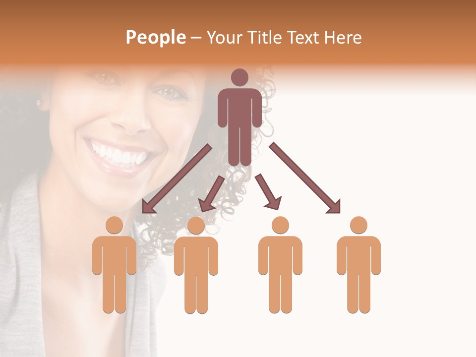 Beautiful Young Smiling Woman. Isolated Over White Background PowerPoint Template