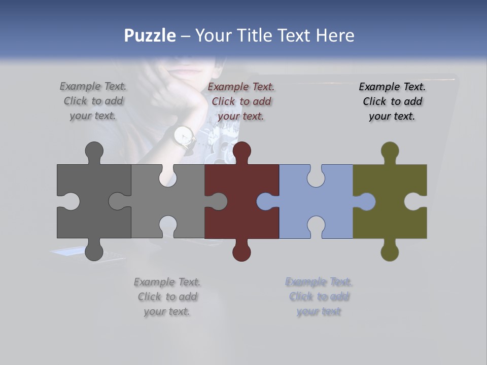 Funny Smiling Boy Spending Time With Notebook PowerPoint Template